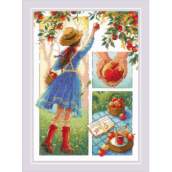 Cross stitch kit "Apple day" 21x30 SR2201